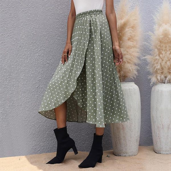 skirts high waist women skirt summer ruffle dot prinitng casual loose split long female harajuku wear, Black
skirts high waist women skirt summer ruffle dot prinitng casual loose split long female harajuku wear, Black