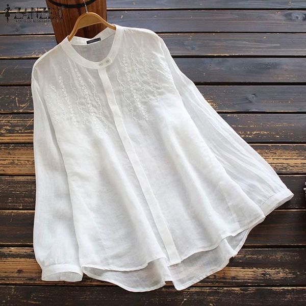 zanzea spring women vintage embroidery blouse casual elegant shirt loose solid work plus size long sleeve buttons blusas, White
zanzea spring women vintage embroidery blouse casual elegant shirt loose solid work plus size long sleeve buttons blusas, White