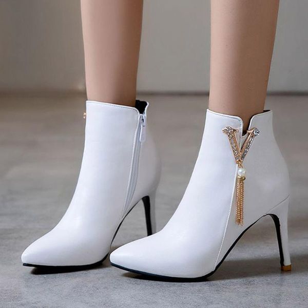boots white winter leather short for women's fashion thin heel shoes waterproof platform high keep warm booties botas mujer, Black
boots white winter leather short for women's fashion thin heel shoes waterproof platform high keep warm booties botas mujer, Black