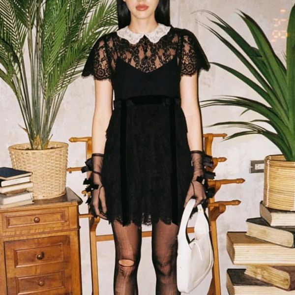 2021 new black hollow out woman summer runway designers vintage lace pater pan collar a-line mini es for women ju6u, Black;gray
2021 new black hollow out woman summer runway designers vintage lace pater pan collar a-line mini es for women ju6u, Black;gray