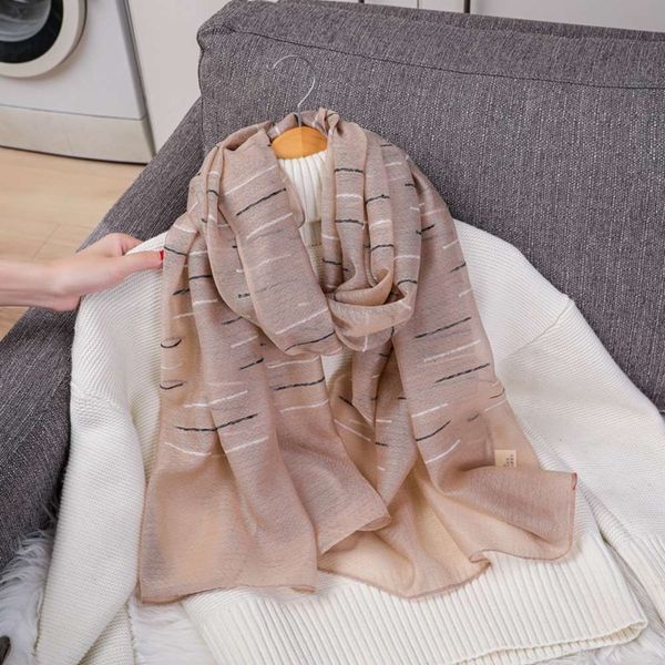 spring and autumn korean simulation silk classic stripe fashion women's long scarf sunscreen shawl decoration, Blue;gray
spring and autumn korean simulation silk classic stripe fashion women's long scarf sunscreen shawl decoration, Blue;gray