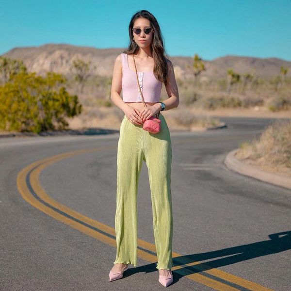 women's pants & capris 2021 summer fashion street casual green pleated trousers, Black;white
women's pants & capris 2021 summer fashion street casual green pleated trousers, Black;white