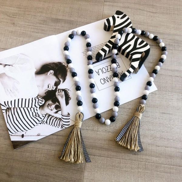 black and white wood bead garland with tassels rustic farmhouse tiered tray holiday decorations natural country home decor
black and white wood bead garland with tassels rustic farmhouse tiered tray holiday decorations natural country home decor