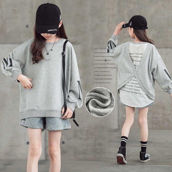 toddler sweatshirt fake two piece grey o-neck for teenage fashion kids loose patchwork outerwear shirts spring fall clothes g0917, Black
toddler sweatshirt fake two piece grey o-neck for teenage fashion kids loose patchwork outerwear shirts spring fall clothes g0917, Black