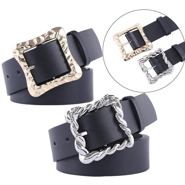 belts geometric square pin buckle black pu leather vintage punk belt female decorative jeans casual waistband gold silver, Black;brown
belts geometric square pin buckle black pu leather vintage punk belt female decorative jeans casual waistband gold silver, Black;brown