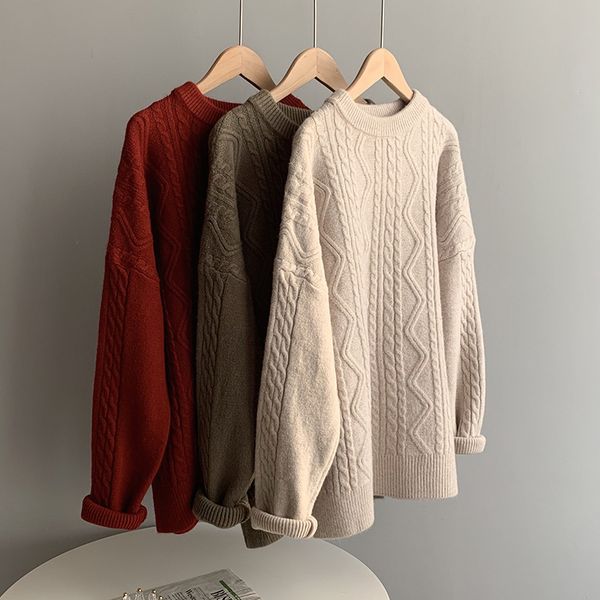 2021 new mooirue spring winter casual women sweater solid color twist round neck long sleeve t-shirt women's loose korean style shirt n, White;black
2021 new mooirue spring winter casual women sweater solid color twist round neck long sleeve t-shirt women's loose korean style shirt n, White;black