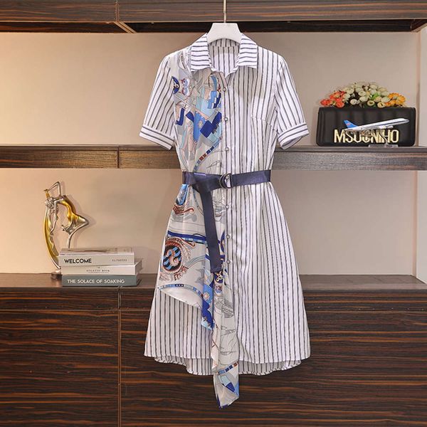 belly covered shirt dress summer 2020 large size women's wear slightly fat sister stripe waist show thin temperament age reduction, Black;gray
belly covered shirt dress summer 2020 large size women's wear slightly fat sister stripe waist show thin temperament age reduction, Black;gray