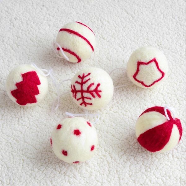 factory outlet christmas decoration 6pcs/set wool felt ball pendant xmas tree snowflake pattern hanging ornaments diy ch
factory outlet christmas decoration 6pcs/set wool felt ball pendant xmas tree snowflake pattern hanging ornaments diy ch