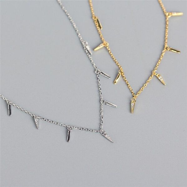chains a00840 genuine 925 sterling silver spike tassel clavicle chain charm necklace for fashion women party wedding jewelry gift
chains a00840 genuine 925 sterling silver spike tassel clavicle chain charm necklace for fashion women party wedding jewelry gift