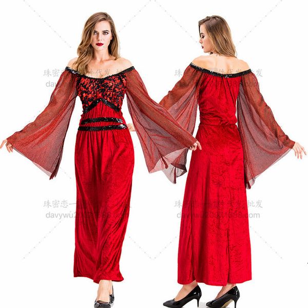 pearl love halloween new print witch long vampire costume queen hell goddess performance costume_rw, Black;red
pearl love halloween new print witch long vampire costume queen hell goddess performance costume_rw, Black;red