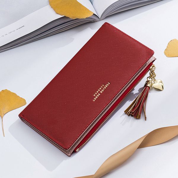 2019 tassel wallet women long cute wallet leather tassel women wallets zipper portefeuille female purse clutch cartera mujer, Red;black
2019 tassel wallet women long cute wallet leather tassel women wallets zipper portefeuille female purse clutch cartera mujer, Red;black