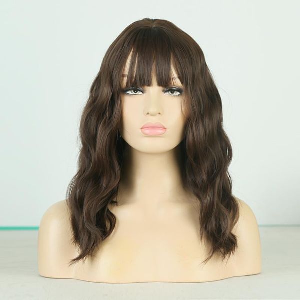 synthetic wigs rongduoyi short hair machine made wig brown color heat resistant for women natural wave cosplay with bangs, Black
synthetic wigs rongduoyi short hair machine made wig brown color heat resistant for women natural wave cosplay with bangs, Black