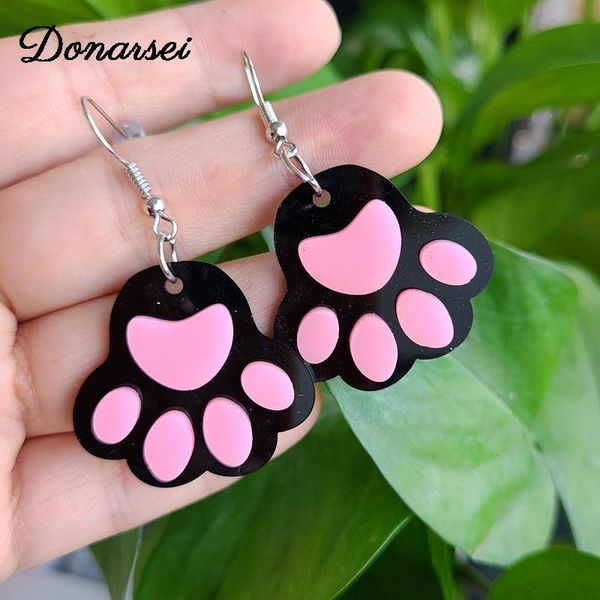 dangle & chandelier donarsei cute pink color cat meat cushion drop earrings for women lovely black white, Silver
dangle & chandelier donarsei cute pink color cat meat cushion drop earrings for women lovely black white, Silver