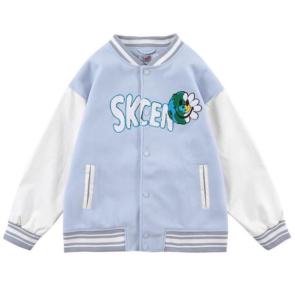 women's jackets autumn and winter embroidery baseball jacket women stitching pu leather patchwork american retro uniform coats couple, Black;brown
women's jackets autumn and winter embroidery baseball jacket women stitching pu leather patchwork american retro uniform coats couple, Black;brown