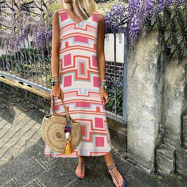 casual dresses celmia summer dress women bohemian printed midi v neck sleeveless loose split holiday beach vestidos plus size, Black;gray
casual dresses celmia summer dress women bohemian printed midi v neck sleeveless loose split holiday beach vestidos plus size, Black;gray