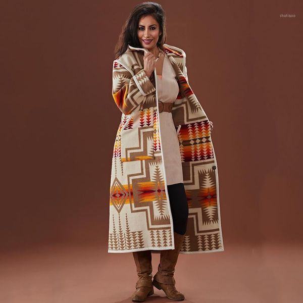 luxury vintage pattern print faux wool blends x-long coats jackets women warm winter outerwear 2021 autumn streetwear lady women's, Black
luxury vintage pattern print faux wool blends x-long coats jackets women warm winter outerwear 2021 autumn streetwear lady women's, Black