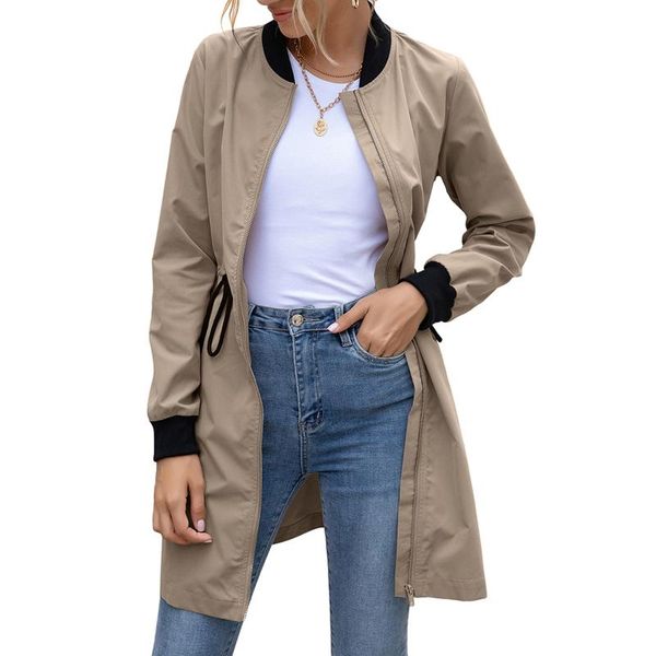 women's trench coats women outdoor dust coat, autumn long sleeve stand collar cardigan with slant pocket drawstring, Tan;black
women's trench coats women outdoor dust coat, autumn long sleeve stand collar cardigan with slant pocket drawstring, Tan;black