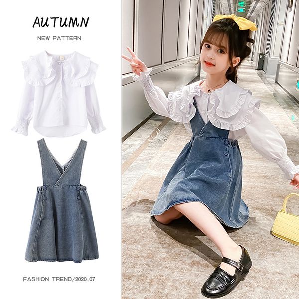 childrens sets girls autumn winter long sleeve shirt + denim dress 2 pcs girl clothes suit 4-14y boutique kids clothing set, Red;yellow
childrens sets girls autumn winter long sleeve shirt + denim dress 2 pcs girl clothes suit 4-14y boutique kids clothing set, Red;yellow