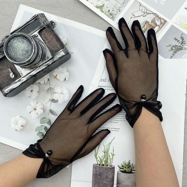 five fingers gloves summer thin stretch mesh transparent pearl lace sunscreen women wedding dress full finger uv driving mittens r34, Blue;gray
five fingers gloves summer thin stretch mesh transparent pearl lace sunscreen women wedding dress full finger uv driving mittens r34, Blue;gray