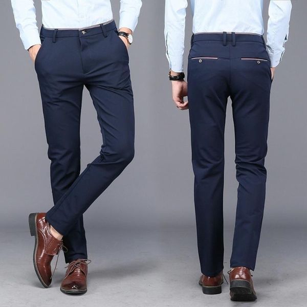 men's pants british small feet business elastic casual trousers slim korean style non-iron four-sided stretch, Black
men's pants british small feet business elastic casual trousers slim korean style non-iron four-sided stretch, Black