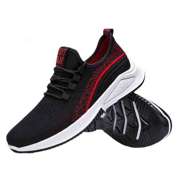 2021 men's shoes autumn and winter thick soled breathable flying woven sports student running front lace up, Black
2021 men's shoes autumn and winter thick soled breathable flying woven sports student running front lace up, Black