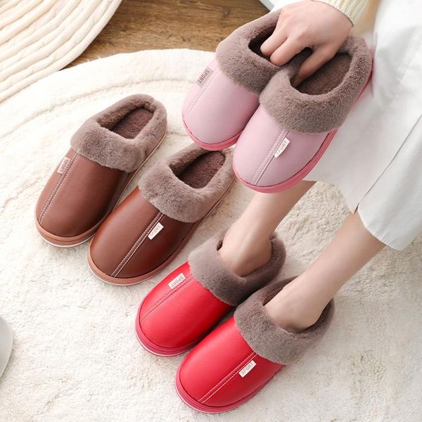 slippers women's plush for home cotton shoes couples non-slip flat pu waterproof indoor slipper men winter warm, Black
slippers women's plush for home cotton shoes couples non-slip flat pu waterproof indoor slipper men winter warm, Black