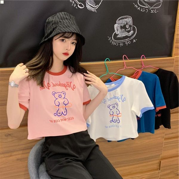 short sleeve designers t shirt womens crop women clothing black tees fashion clothes summer tee shirts casual new fs464, White 
short sleeve designers t shirt womens crop women clothing black tees fashion clothes summer tee shirts casual new fs464, White