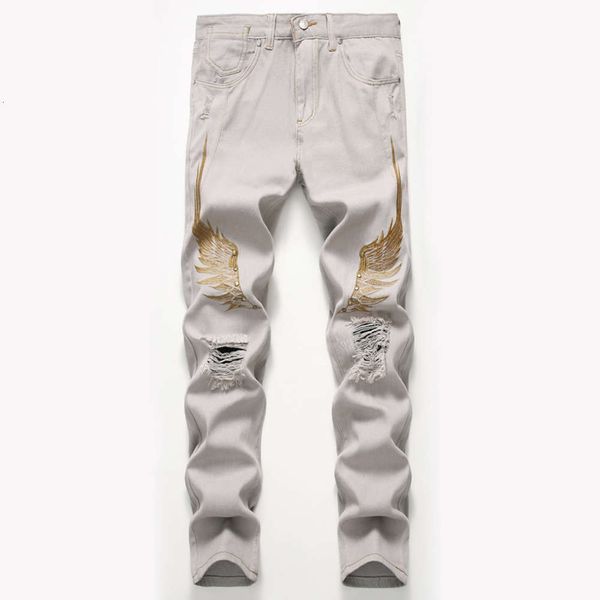 unique mens wing embroidery ripped skinny jeans fashion designer vintage straight leg slim fit motocycle scratched biker denim pants jb8735, Blue
unique mens wing embroidery ripped skinny jeans fashion designer vintage straight leg slim fit motocycle scratched biker denim pants jb8735, Blue