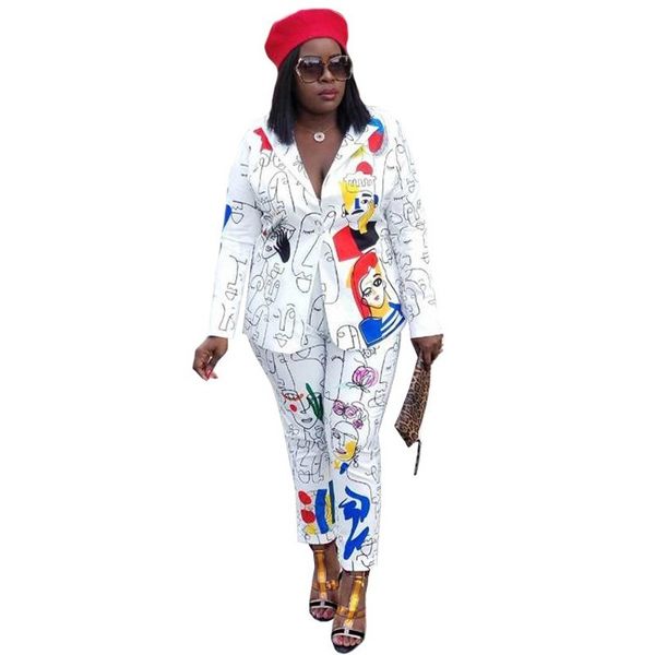 hand paint mode print 2 woman's ensemble blazer suit and pants outfits autumn streetwear casual white office lady suits kiqg, White;black
hand paint mode print 2 woman's ensemble blazer suit and pants outfits autumn streetwear casual white office lady suits kiqg, White;black