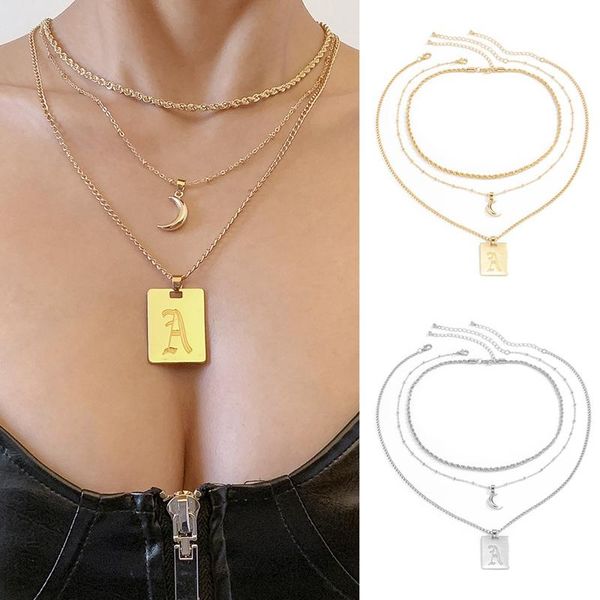 pendant necklaces fashion necklace women multilayer letter a clavicle choker accessories charm jewelry, Silver
pendant necklaces fashion necklace women multilayer letter a clavicle choker accessories charm jewelry, Silver