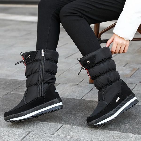boots women's winter snow thick plush warm waterproof non-slip ladies mid-calf heels fashion female botas mujer 2021, Black
boots women's winter snow thick plush warm waterproof non-slip ladies mid-calf heels fashion female botas mujer 2021, Black