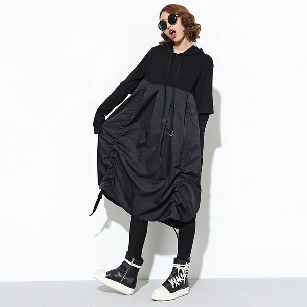 casual dresses fashion autumn tide pattern patchwork hooded collar a-line style big size dress women m51711, Black;gray
casual dresses fashion autumn tide pattern patchwork hooded collar a-line style big size dress women m51711, Black;gray