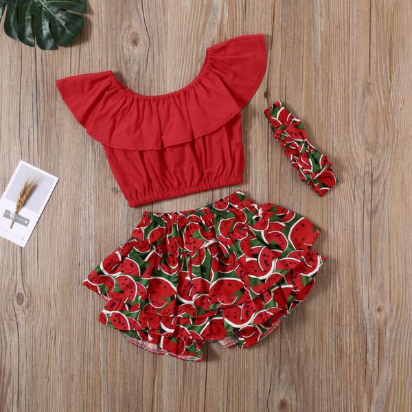 new sweet baby girl ruffle red girls watermelon shorts pants kid sunsuit toddler clothes 3pcs set, White
new sweet baby girl ruffle red girls watermelon shorts pants kid sunsuit toddler clothes 3pcs set, White