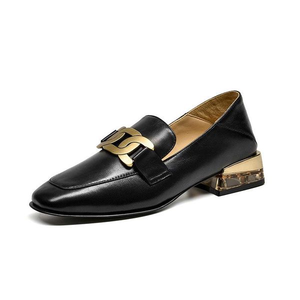 dress shoes women's spring 2021 loafers casual single with thick heels and soles, Black
dress shoes women's spring 2021 loafers casual single with thick heels and soles, Black