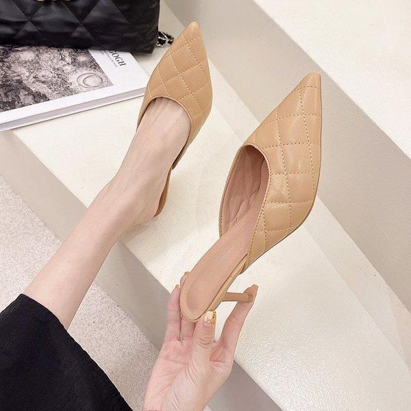 slippers shoes thin heels cover toe woman's luxury slides female mule loafers heeled mules 2021 designer summer pointed high bas, Black
slippers shoes thin heels cover toe woman's luxury slides female mule loafers heeled mules 2021 designer summer pointed high bas, Black