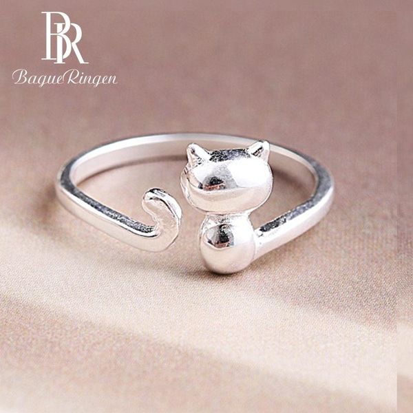 cluster rings bague ringen cat adjustable open sterling silver 925 ring never fade fine jewelry for women girl party birthday gifts, Golden;silver
cluster rings bague ringen cat adjustable open sterling silver 925 ring never fade fine jewelry for women girl party birthday gifts, Golden;silver