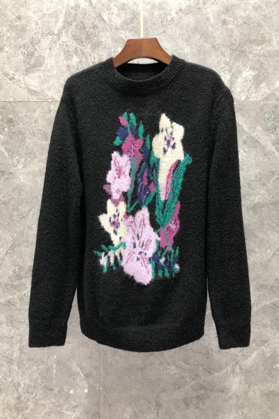 style temperament printed sweater women's autumn new medium and long wool clothes, White
style temperament printed sweater women's autumn new medium and long wool clothes, White