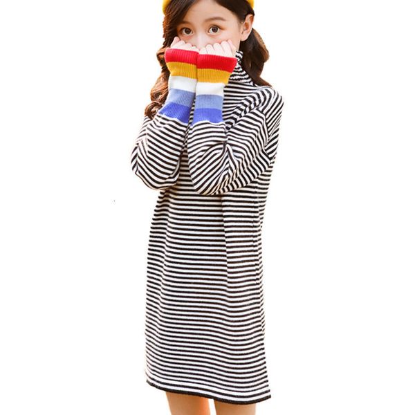 2021 new korean style teen girl long knitted black striped children turtleneck high raiow sleeve sweater mesh vfzu, Blue
2021 new korean style teen girl long knitted black striped children turtleneck high raiow sleeve sweater mesh vfzu, Blue