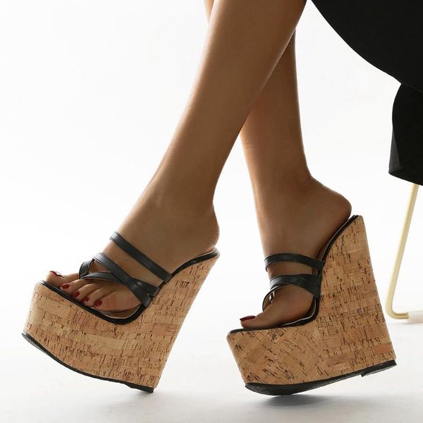 ribetrini for dropship ladies slip on platform solid super high wedges shoes women sandals casual leisure summer sandals, Black
ribetrini for dropship ladies slip on platform solid super high wedges shoes women sandals casual leisure summer sandals, Black
