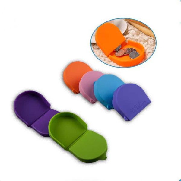 creative fashion silicone zero wallet korean coin bag style, White