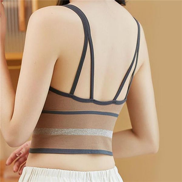 women's tanks & camis korean striped crop slim fit spaghetti strap tanke women built in bra off shoulder sleeveless versatile, White
women's tanks & camis korean striped crop slim fit spaghetti strap tanke women built in bra off shoulder sleeveless versatile, White