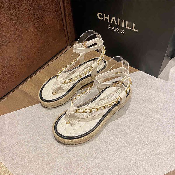 sandals new chain rhombic lattice clip toe foot ring word buckle straw woven rope thick bottom sandal women, Black
sandals new chain rhombic lattice clip toe foot ring word buckle straw woven rope thick bottom sandal women, Black