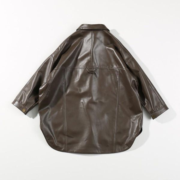 women's leather & faux jacket genuine coats sheepskin 2022 autumn women fashion clothes ladies streetwear oversize female loose jackets, Black
women's leather & faux jacket genuine coats sheepskin 2022 autumn women fashion clothes ladies streetwear oversize female loose jackets, Black