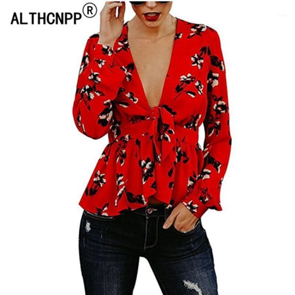 women's blouses & shirts blusas mujer de moda 2021 womens and long sleeve floral bow tie deep v-neck chiffon blouse women, White
women's blouses & shirts blusas mujer de moda 2021 womens and long sleeve floral bow tie deep v-neck chiffon blouse women, White
