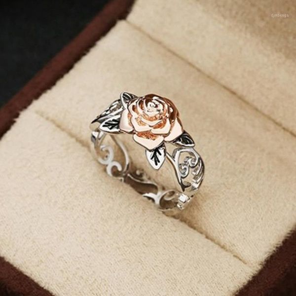 rose gold flower ring vintage style birthday gift engagement date gift engagement wedding ring size 6-101, Silver
rose gold flower ring vintage style birthday gift engagement date gift engagement wedding ring size 6-101, Silver
