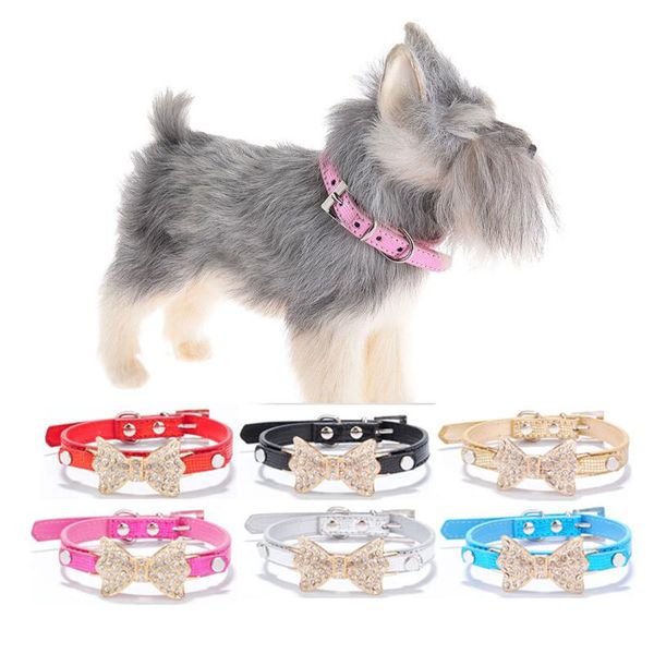 1pc puppy cat collars adjustable leather bling bowknot kitten collar for small medium dogs cats chihuahua pug yorkshire
1pc puppy cat collars adjustable leather bling bowknot kitten collar for small medium dogs cats chihuahua pug yorkshire