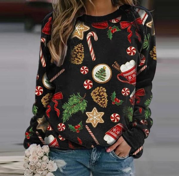 women's hoodies & sweatshirts women christmas deer hat gift printed long sleeve o-neck loose casual pullover sping autumn fasion wild f, Black
women's hoodies & sweatshirts women christmas deer hat gift printed long sleeve o-neck loose casual pullover sping autumn fasion wild f, Black