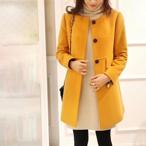 women's wool & blends plus size solid women jacket coat single breasted full sleeve round neck long wools pocket wid-waisted lady korea, Black
women's wool & blends plus size solid women jacket coat single breasted full sleeve round neck long wools pocket wid-waisted lady korea, Black