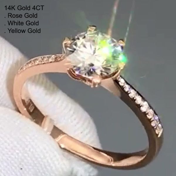 cluster rings 14k rose gold 4 moissanite diamond ring women round crown heart wedding party engagement anniversary ct d color, Golden;silver
cluster rings 14k rose gold 4 moissanite diamond ring women round crown heart wedding party engagement anniversary ct d color, Golden;silver