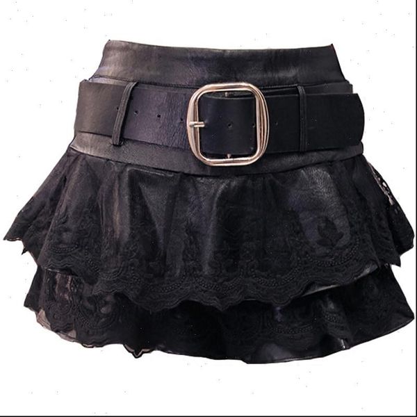 pu leather spring lace stitching womens skirt mini short jupe ruffles high waist faldas mujer black skirts c3933
pu leather spring lace stitching womens skirt mini short jupe ruffles high waist faldas mujer black skirts c3933